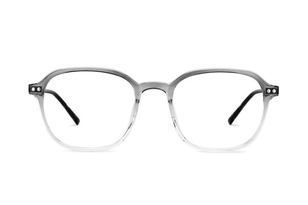 Grey Transparent Full Rim Rectangle Eyeglasses