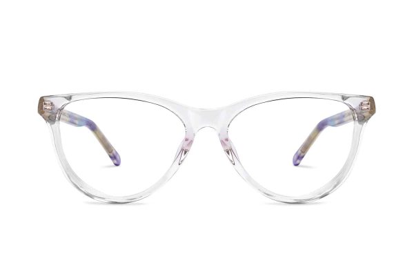 Purple Transparent Full Rim Cat Eye Eyeglasses