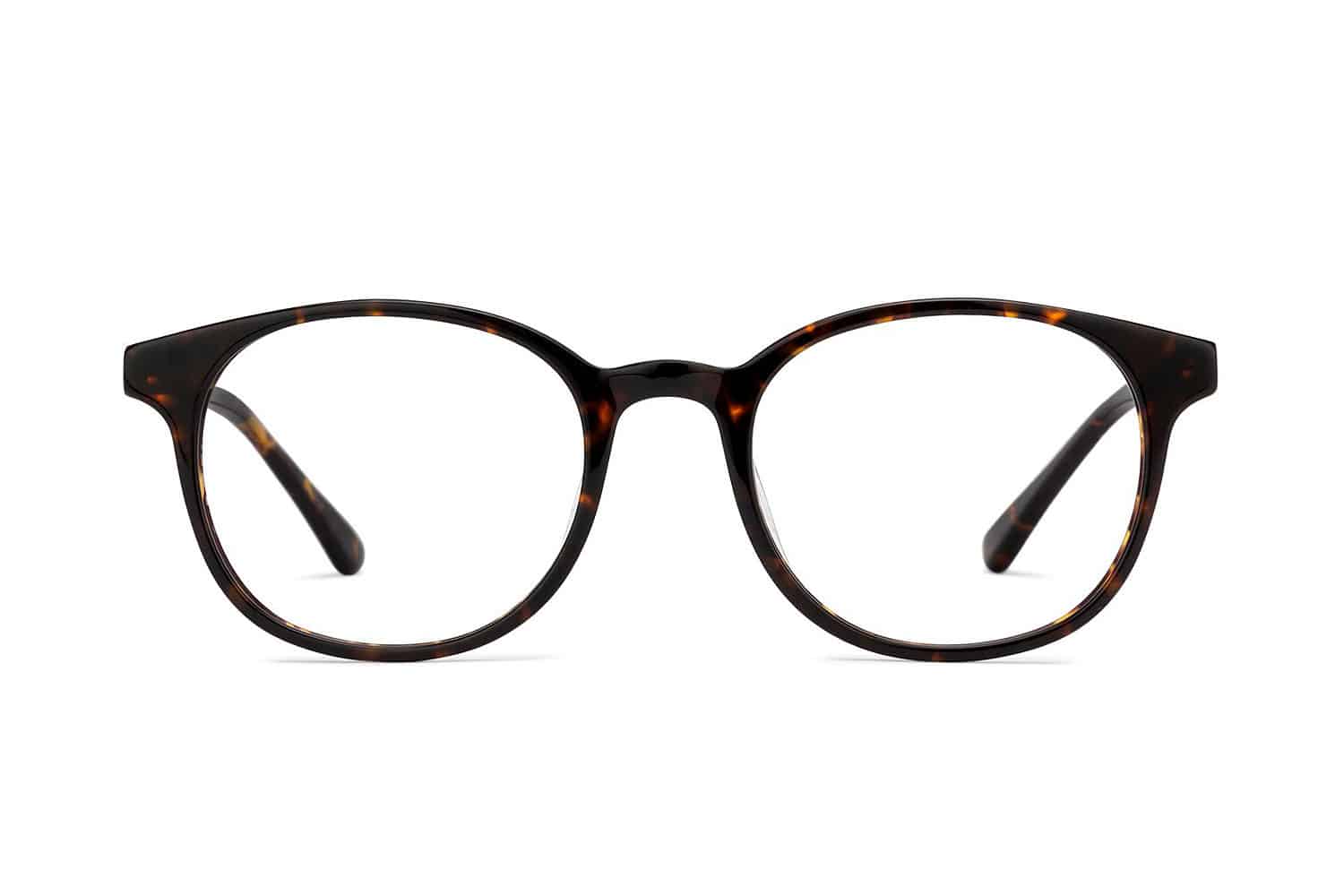 Brown Tortoise Full Rim Round Eyeglasses