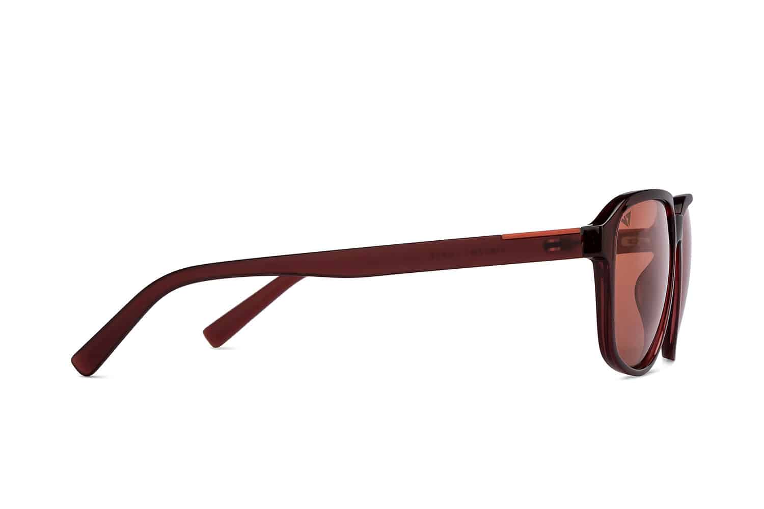 Maroon Full Rim Wayfarer Sunglasses - Görsel 3