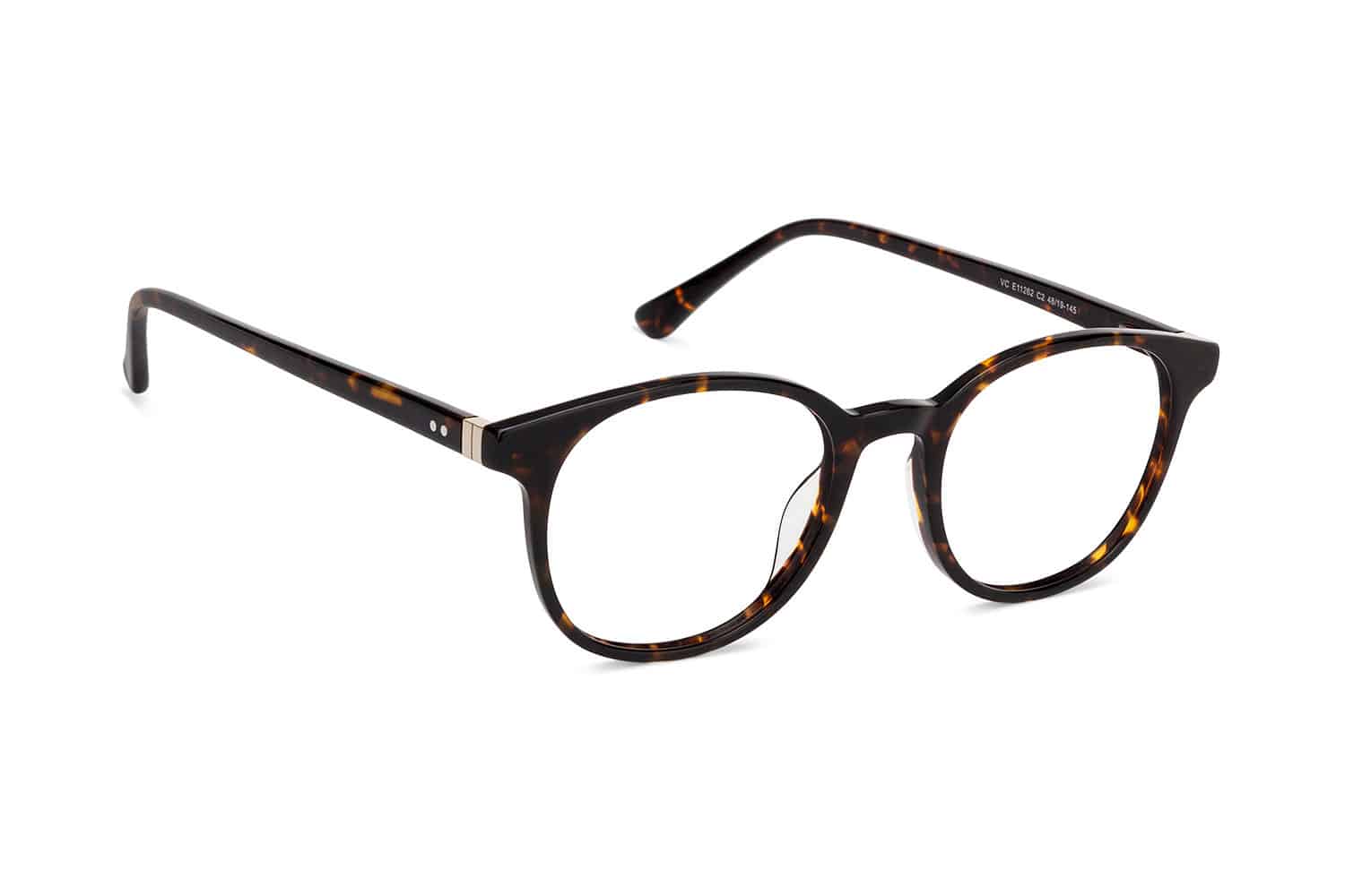 Brown Tortoise Full Rim Round Eyeglasses - Görsel 4